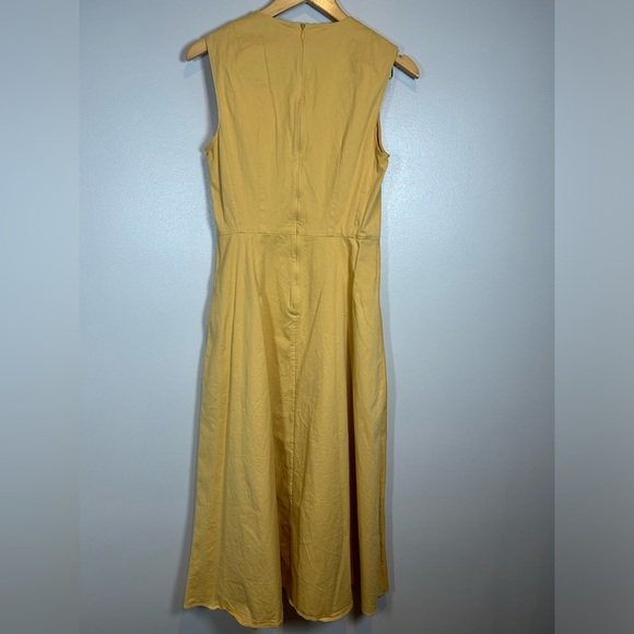 Theory Classic Chino Volume Dart Yellow Dress - Picture 7 of 11